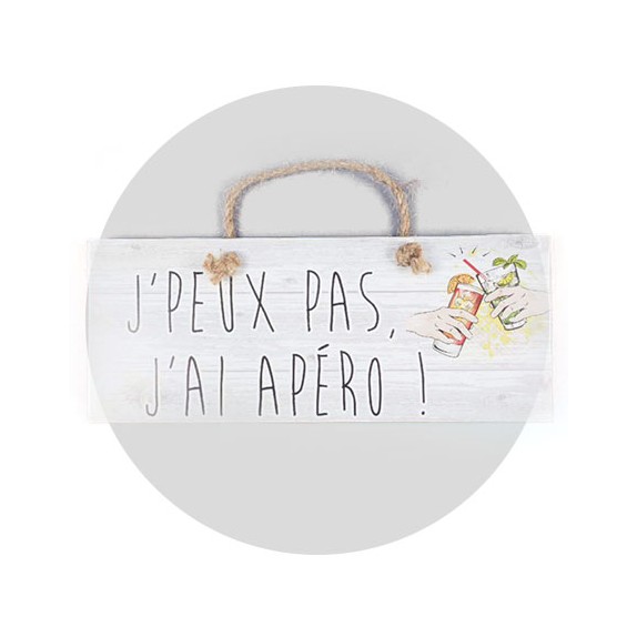 Plaque en Bois J'peux pas