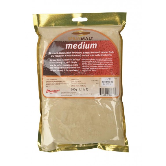 Malt poudre Muntons medium 22-44 EBC 500 g